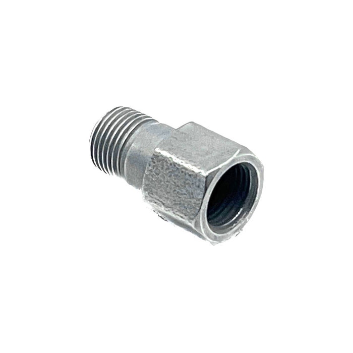 23mm straight extension fitting, connects 1/8BSP male to 1/8BSP female, ideal for grease line systems